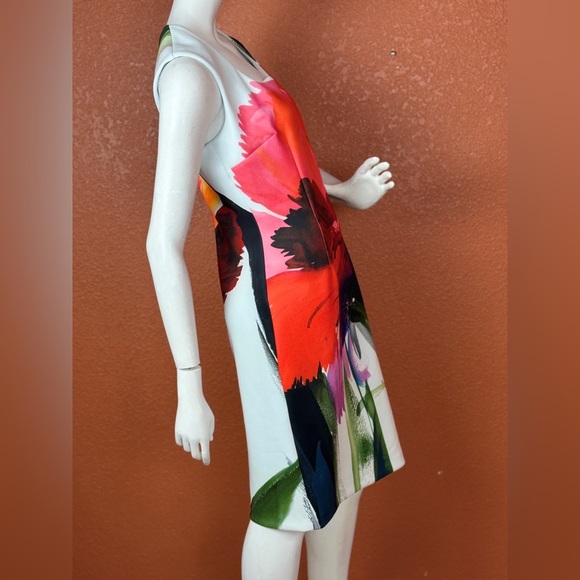 Joseph Ribkoff Strapless Multicolor Floral Dress Size 10  E63 - Picture 5 of 10